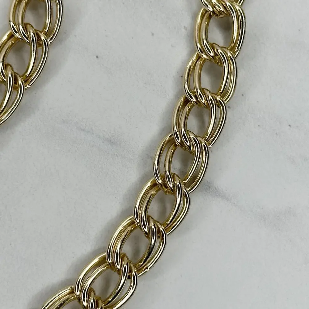 Gold Tone Double Link Chain Belt Small/Medium (S/M) ✨